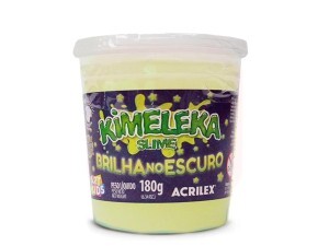 Slime Kimeleka 180g Brilha no Escuro - Acrilex