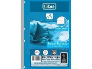 Bloco de Fichário 1/4 Academie 80 Folhas  - Tilibra