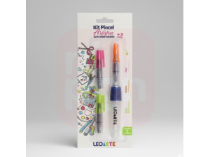 Kit Pincel Artístico com Reservatório - Leo&Leo