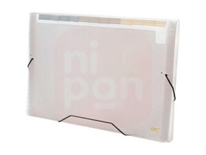 Pasta Sanfonada A4 12 Divisões Line Transparente