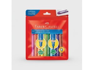 Canetinha 12 Cores Vai e Vem - Faber-Castell